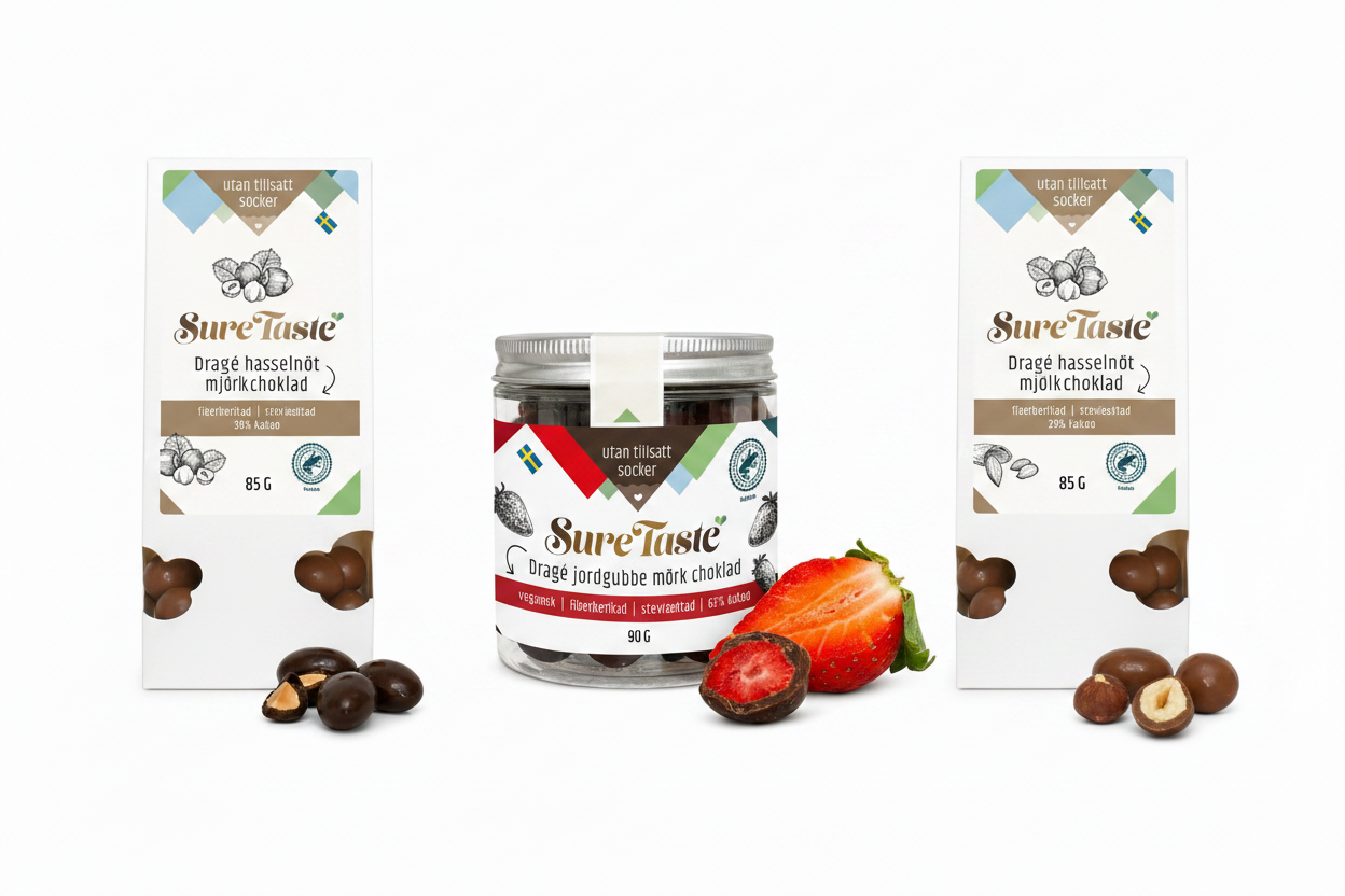 SureTaste_drage_sockerfri choklad