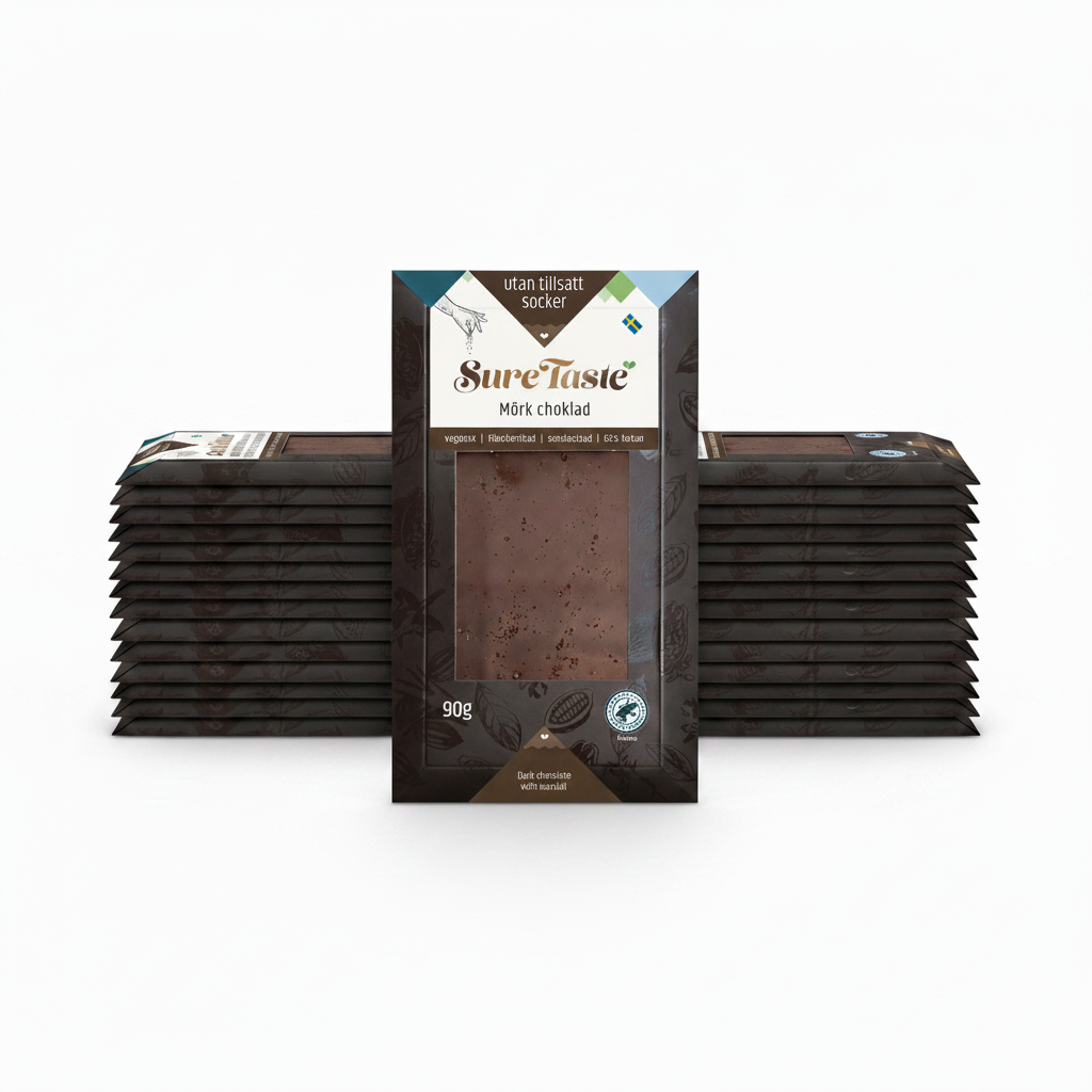 Mörk choklad – sockerfri, vegan
