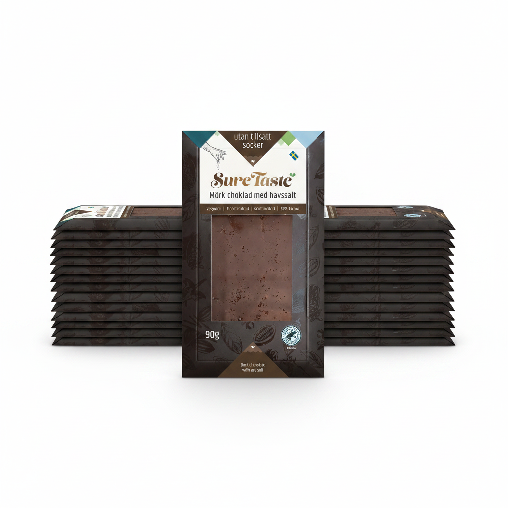 15 st Mörk choklad med havssalt vegan
