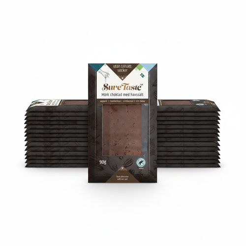 15 st Mörk choklad med havssalt vegan