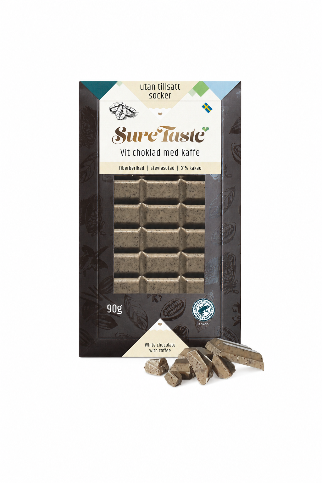 Vit choklad med Kaffe, 90 gr