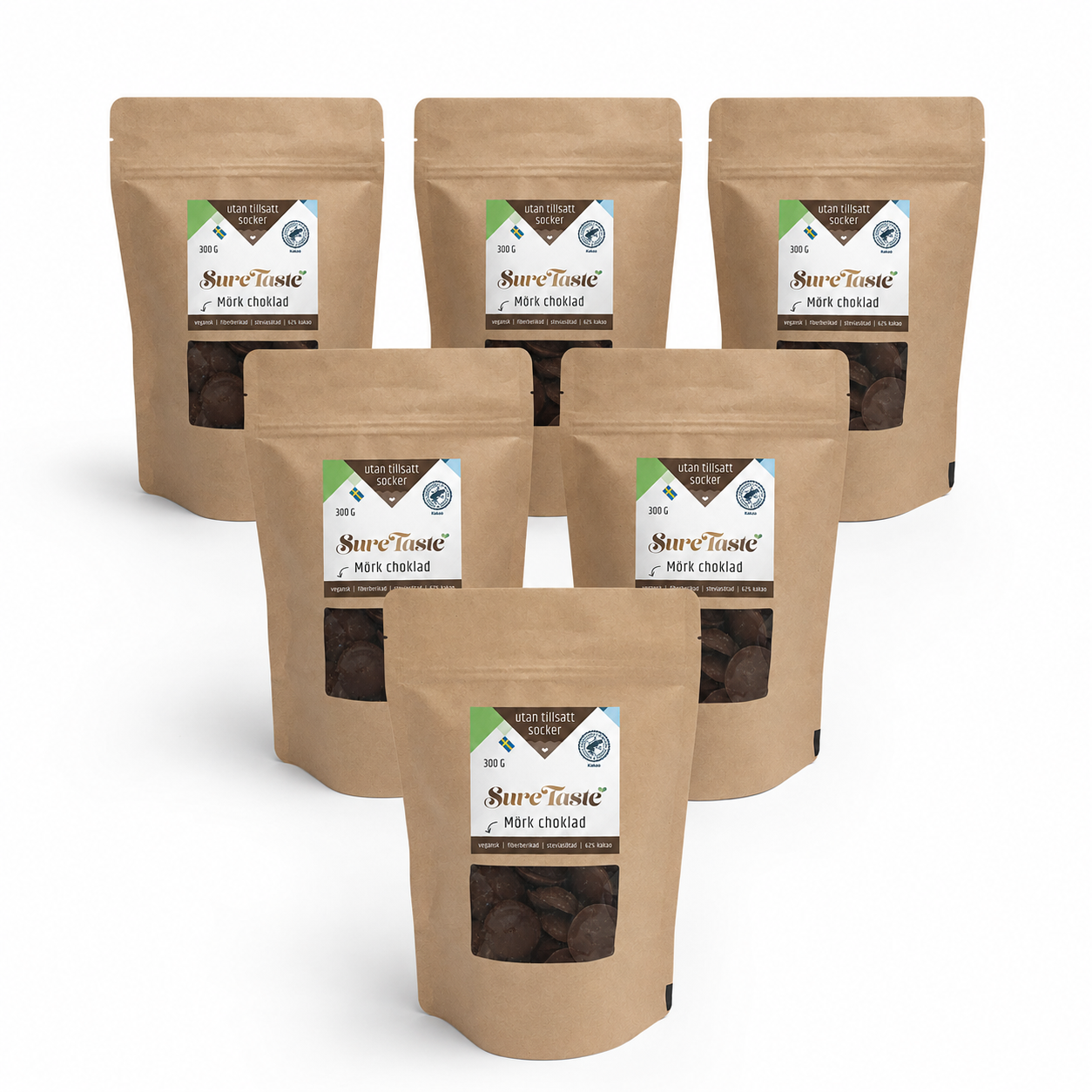 6st Mörk choklad Pellets á 300g