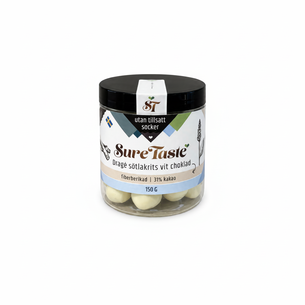 Sötlakrits vit choklad 150gr