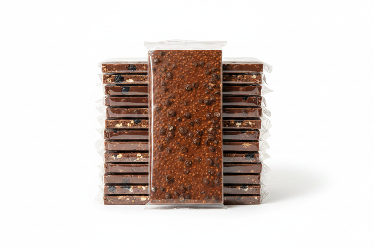 17 st mjölkchoklad Quinoa Blåbär, 90 gr.