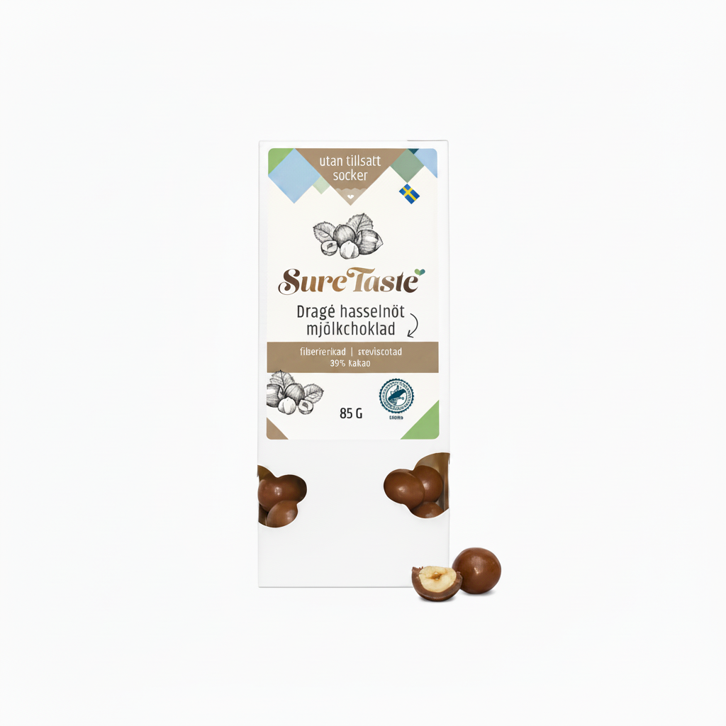 Chokladdragé Hasselnöt, 85 gr