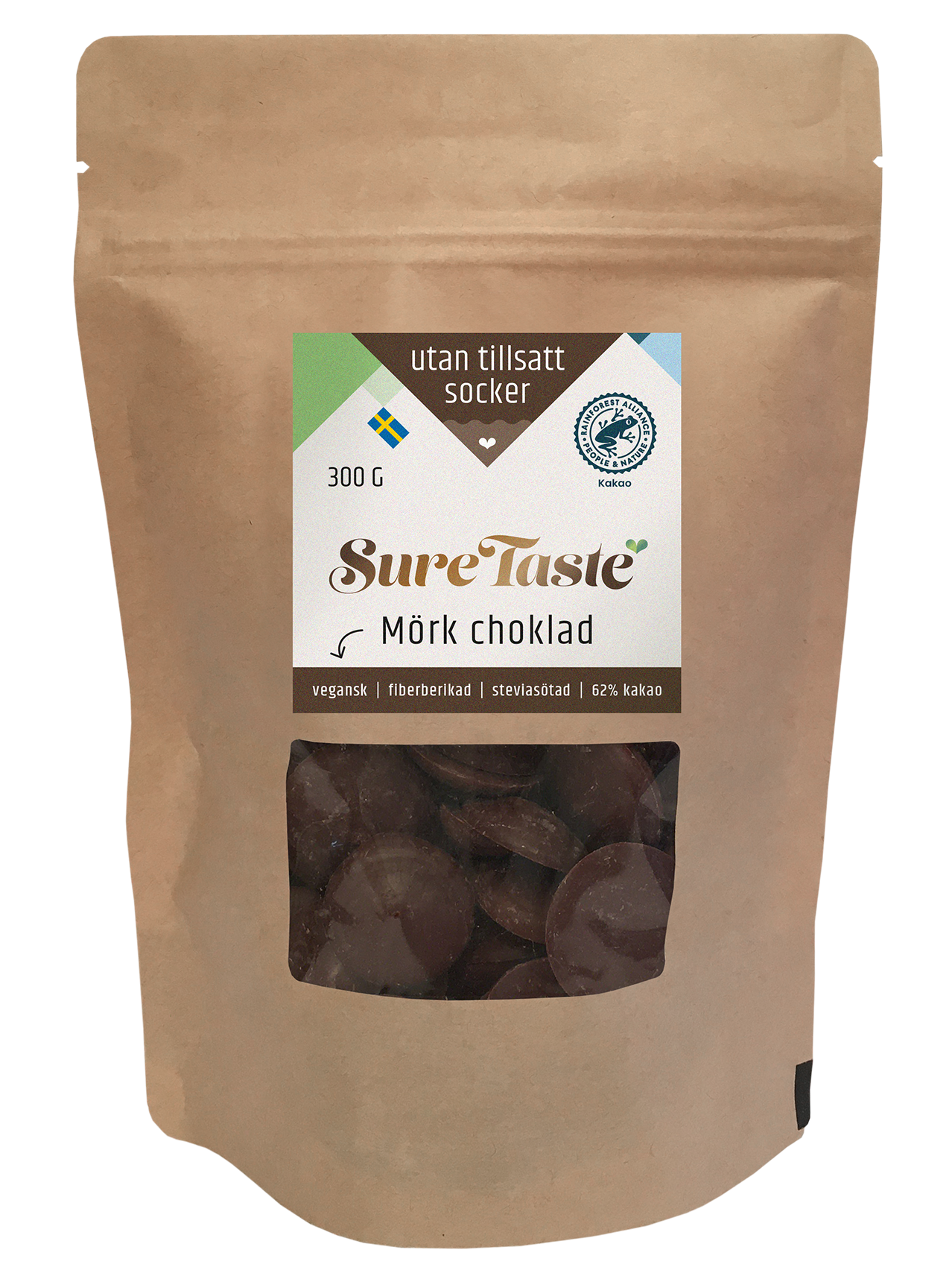 6st Mörk choklad Pellets á 300g (20% rabatt)