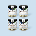 Vit choklad saltlakrits, 4 burkar, 600g